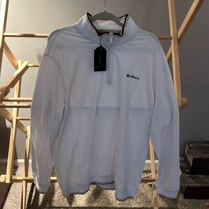 NWT Ben Sherman white quarter zip.